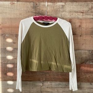 Forever 21 Green/White Long Sleeve